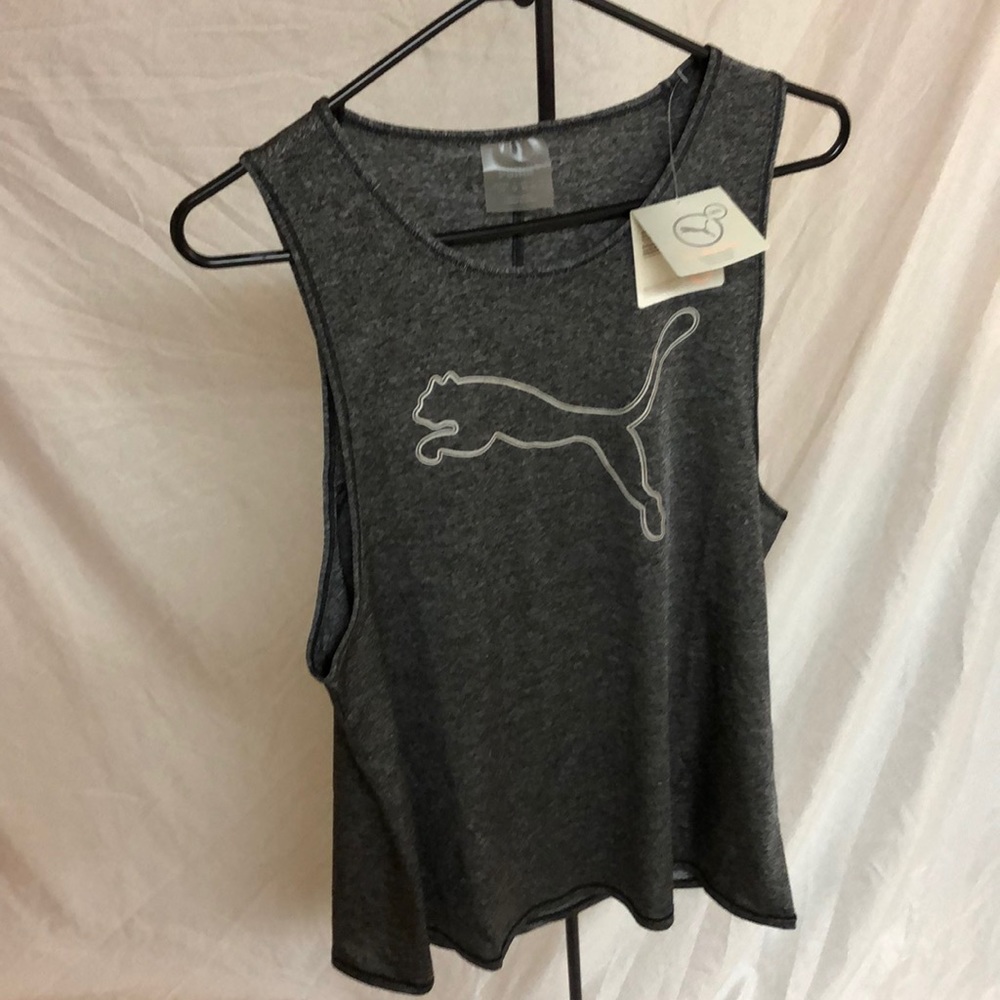 NWT Puma dark grey lightweight tank w back cut out - Picture 7 of 7